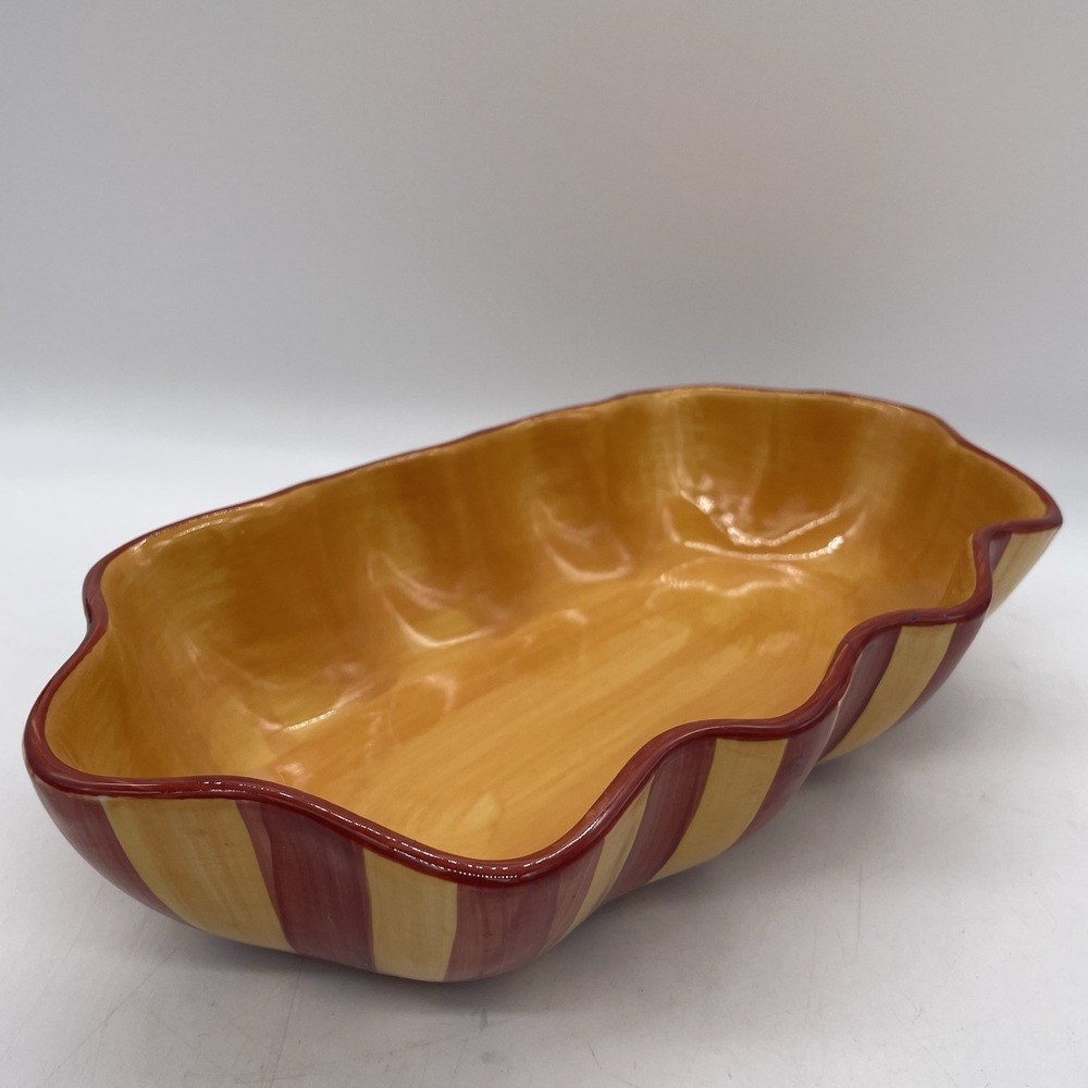 Southern Living at Home‎ Gail Pittman Hand-Painted Ruffled Bowl Siena #40527